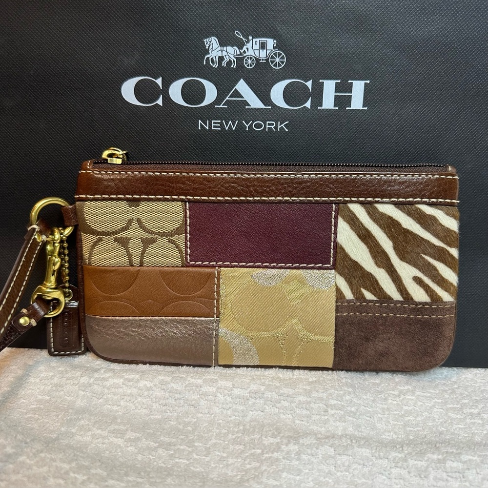 Coach Multicolor Patchwork Wristlet - image 1